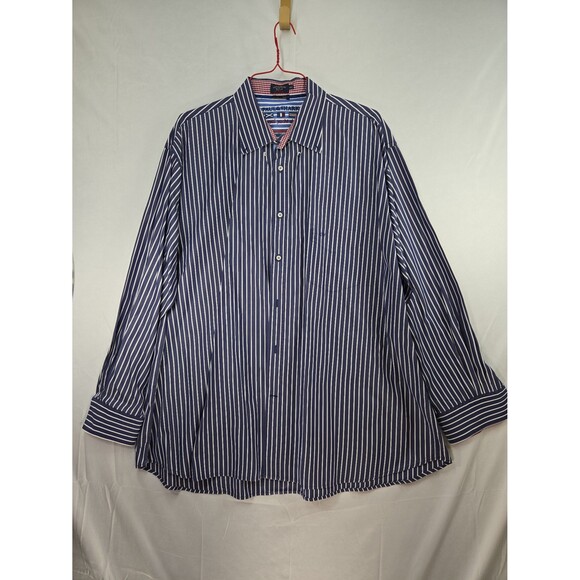 Paul & Shark Royal Yacht Club Button Down Long Sleeve Shirt Blue Stripe 3XL - Picture 1 of 9